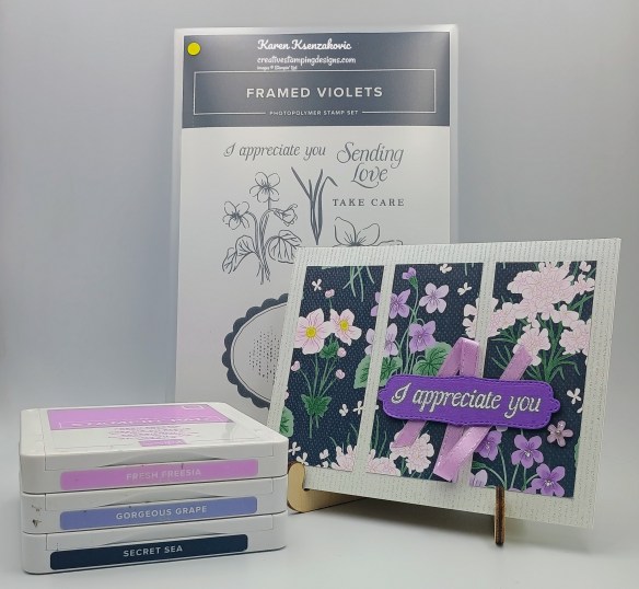 Stampin' Up! Framed Violets Thank You 1 creativestampingdesigns.com