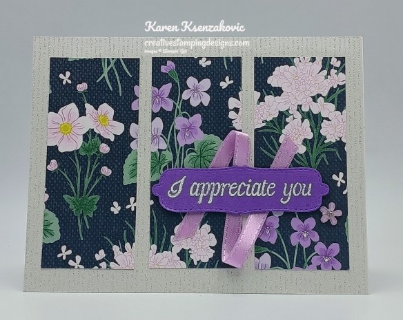 Stampin' Up! Framed Violets Thank You 2 creativestampingdesigns.com