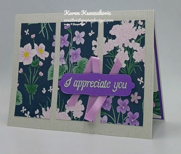 Stampin' Up! Framed Violets Thank You 4 creativestampingdesigns.com