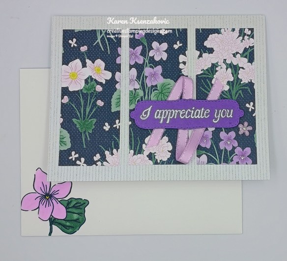 Stampin' Up! Framed Violets Thank You 6 creativestampingdesigns.com
