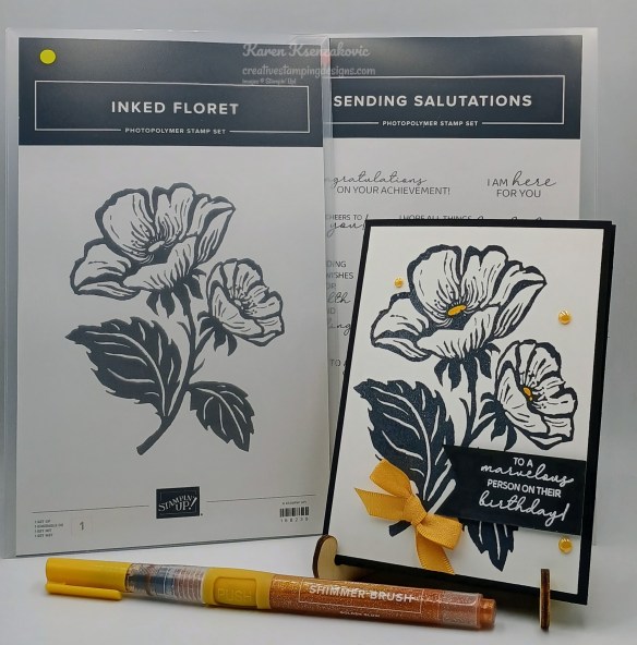 Stampin' Up1 Inked Floret Black & White 1 creativestampingdesigns.com