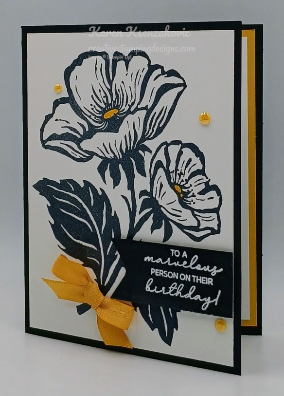 Stampin' Up1 Inked Floret Black & White 4 creativestampingdesigns.com