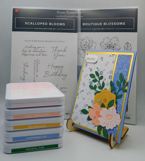 Stampin' Up! Scalloped Blooms Hugs 1 creativestampingdesigns.com