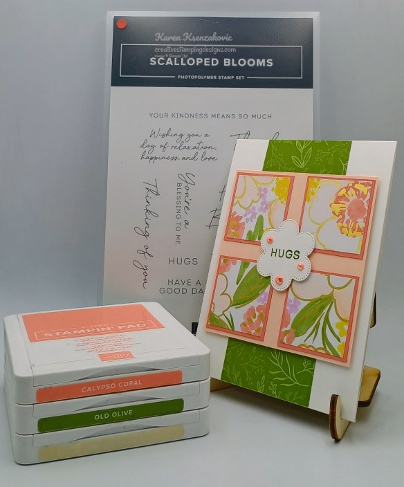 Stampin' Up! Scalloped Blooms Hugs 1 creativestampingdesigns.com