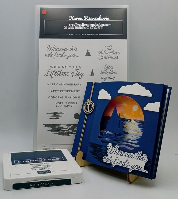 Stampin' Up! Sunset Coast Fun Fold 1 creativestampingdesigns.com
