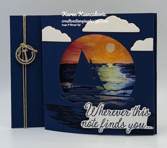 Stampin' Up! Sunset Coast Fun Fold 2 creativestampingdesigns.com