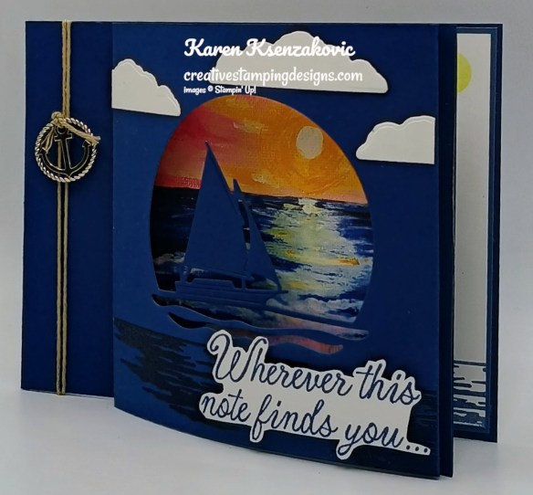Stampin' Up! Sunset Coast Fun Fold 4 creativestampingdesigns.com