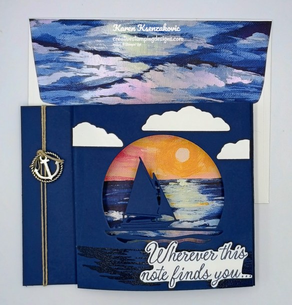 Stampin' Up! Sunset Coast Fun Fold 7 creativestampingdesigns.com