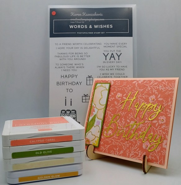 Stampin' Up! Words & Wishes CAS 1 creativestmpingdesigns.com