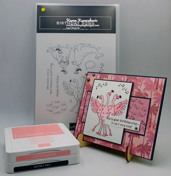 Stampin' Up1 Birthday Song Flamingos 1 creativestampingdesigns.com
