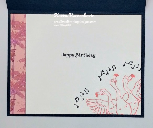 Stampin' Up1 Birthday Song Flamingos 5 creativestampingdesigns.com