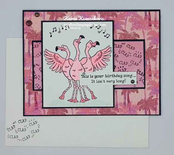 Stampin' Up1 Birthday Song Flamingos 6 creativestampingdesigns.com