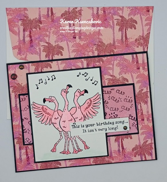 Stampin' Up1 Birthday Song Flamingos 7 creativestampingdesigns.com