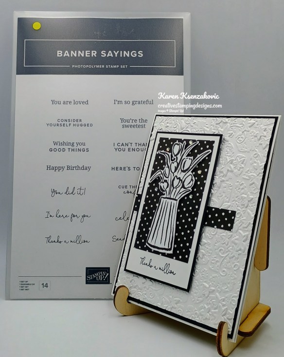 Stampin' Up! Banner Sayings in Black & White 1 creativestampingdesigns.com
