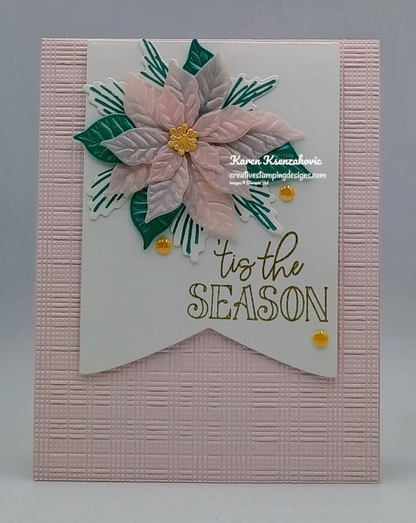Stampin' Up! Pretty Poinsettia in Barely Blush 2 creativestampingdesigns.com
