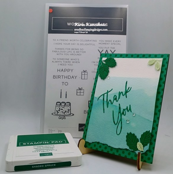 Stampin' Up! Words & Wishes Thank You 1 creativestampingdesigns.com