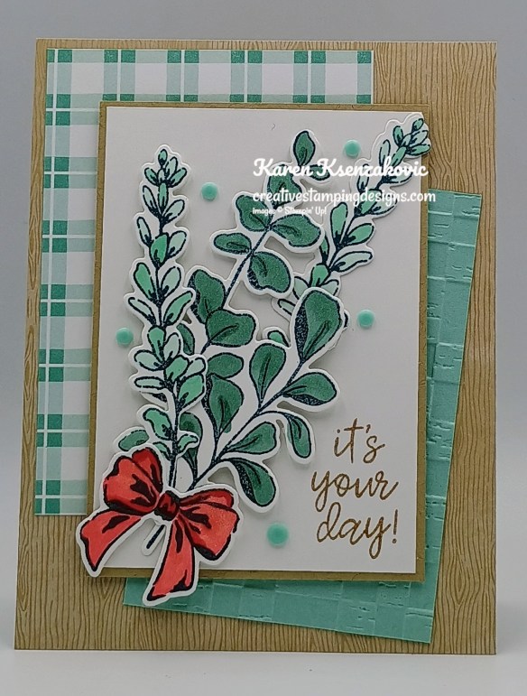 Stampin' Up! Elegantly Wrapped Greenery 2 creativestampingdesigns.com