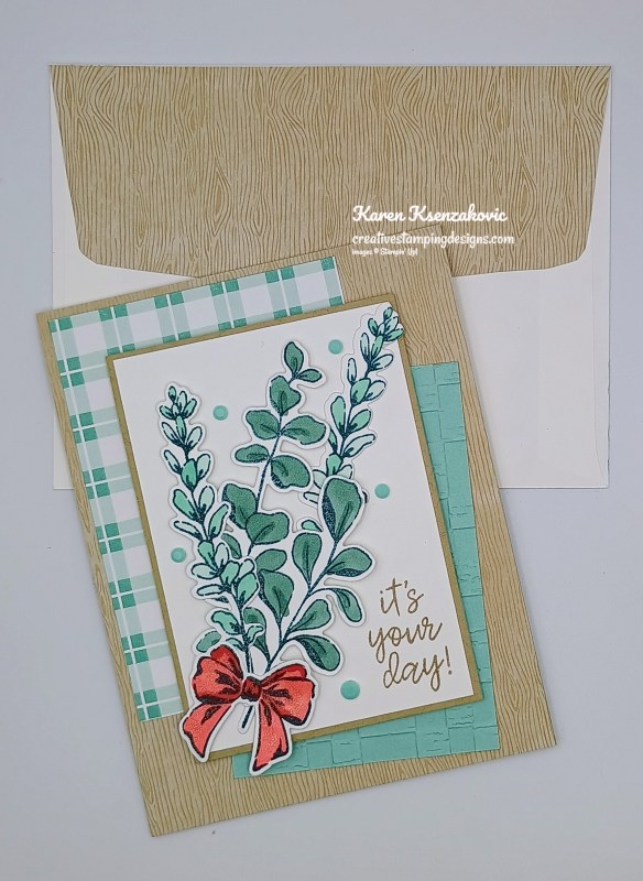 Stampin' Up! Elegantly Wrapped Greenery 7 creativestampingdesigns.com