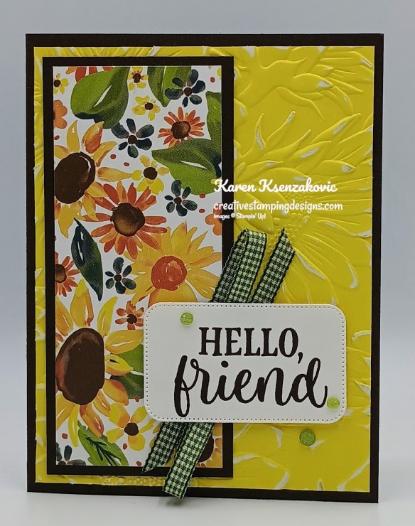 Stampin' Up! Radiant Sunflowers Friend 2 creativestampingdesigns.com