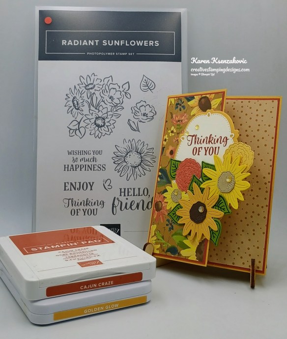 Stampin' Up! Radiant Sunflowers Fun Fold 1 creativestampingdesigns.com