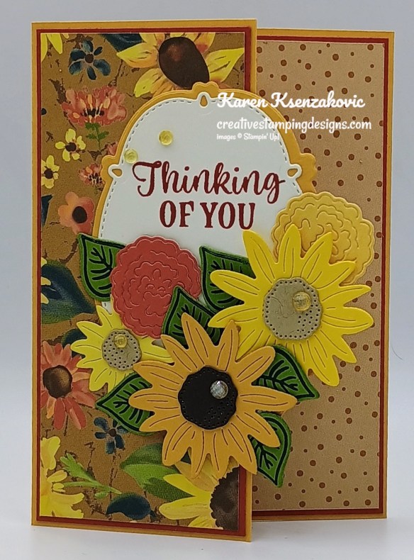 Stampin' Up! Radiant Sunflowers Fun Fold 2 creativestampingdesigns.com