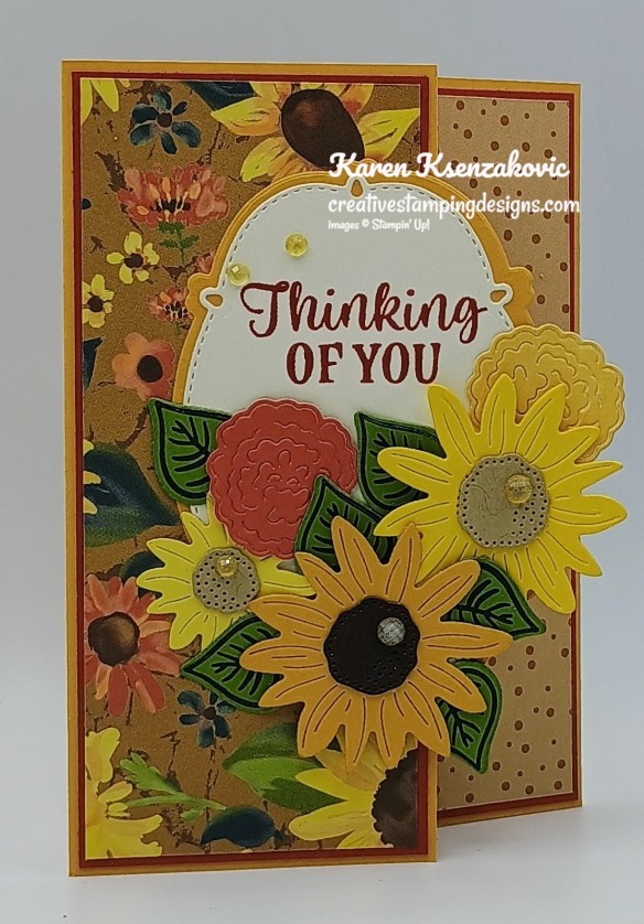 Stampin' Up! Radiant Sunflowers Fun Fold 3 creativestampingdesigns.com