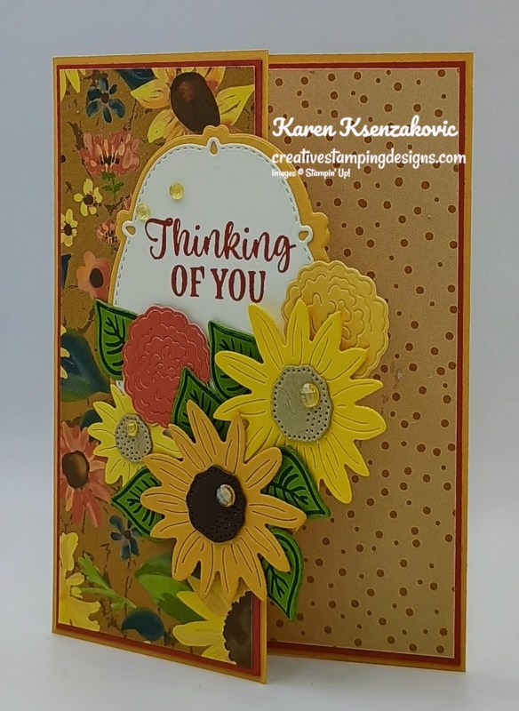 Stampin' Up! Radiant Sunflowers Fun Fold 4 creativestampingdesigns.com