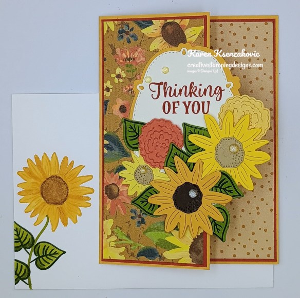 Stampin' Up! Radiant Sunflowers Fun Fold 6 creativestampingdesigns.com