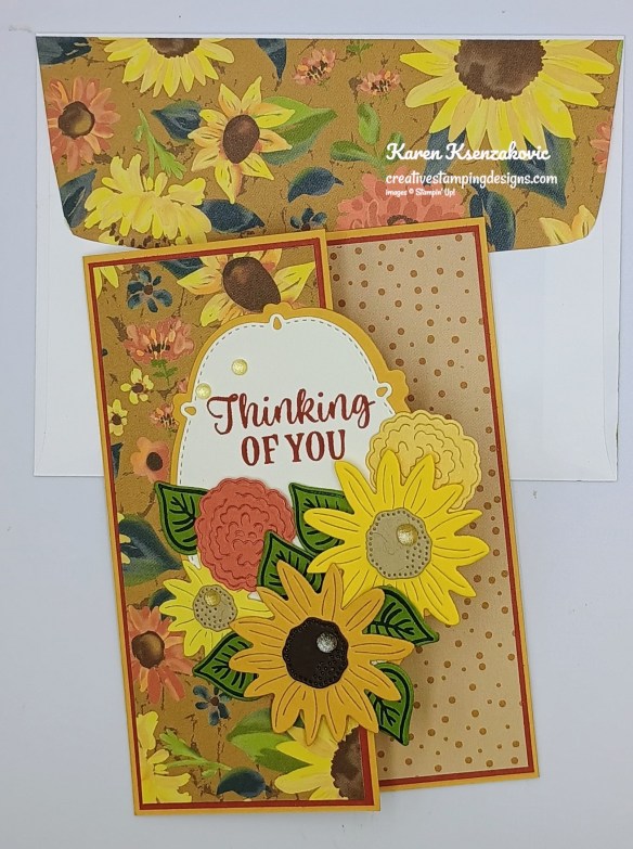 Stampin' Up! Radiant Sunflowers Fun Fold 7 creativestampingdesigns.com