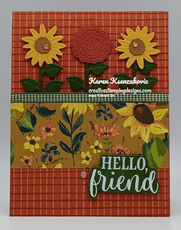 Stampin' Up! Radiant Sunflowers Hello, Friend 2 creativestampingdesigns.com