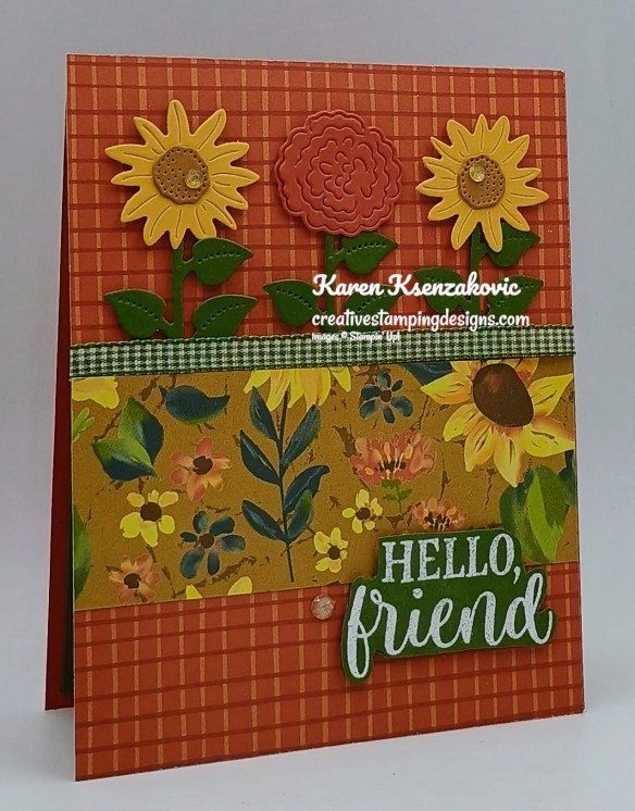 Stampin' Up! Radiant Sunflowers Hello, Friend 3 creativestampingdesigns.com
