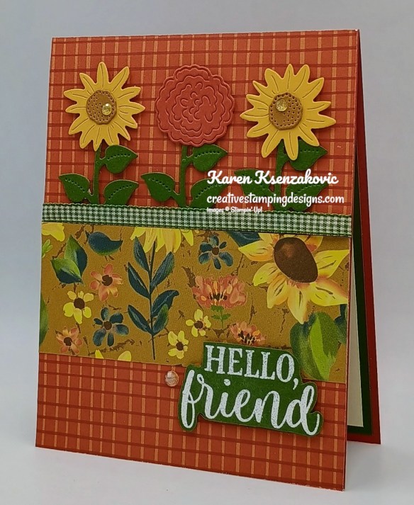Stampin' Up! Radiant Sunflowers Hello, Friend 4 creativestampingdesigns.com