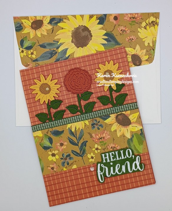 Stampin' Up! Radiant Sunflowers Hello, Friend 7 creativestampingdesigns.com