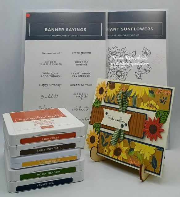 Stampin' Up! Banner Sayings Sunflowers 1 creativestampingdesigns.com