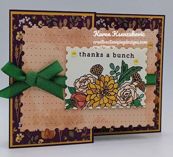 Stampin' Up! Everlasting Thanks Fun Fold 3 creativestampingdesigns.com