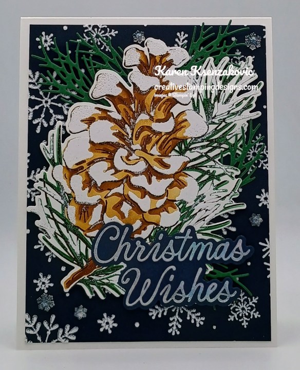 Stampin' Up! Frosted Pinecones Christmas Wish 2. creativestampingdesigns.com