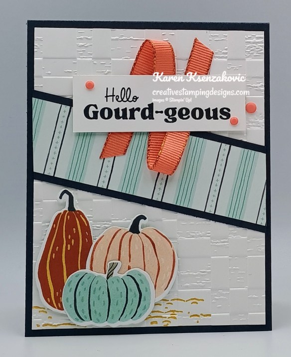 Stampin' Up! Painted Pumpkins Hello 2 creativestampingdesigns.com