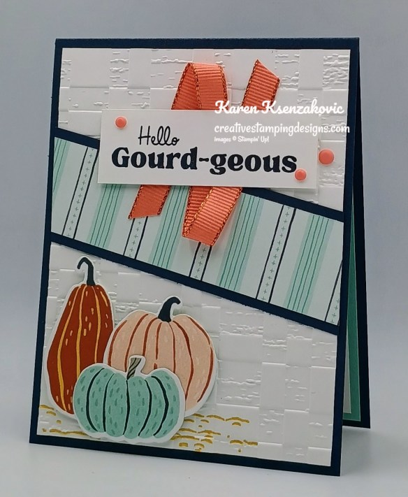 Stampin' Up! Painted Pumpkins Hello 4 creativestampingdesigns.com