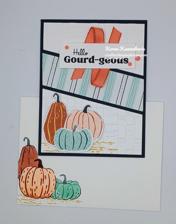 Stampin' Up! Painted Pumpkins Hello 6 creativestampingdesigns.com