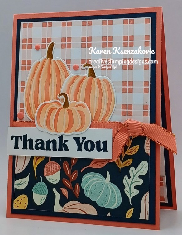 Stampin' Up! Painted Pumpkins Thank You 3 creativestampingdesigns.com