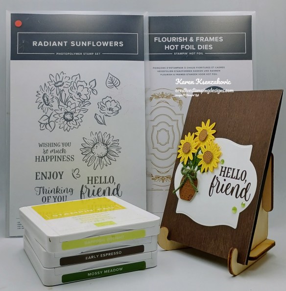 Stampin' Up! Radiant Sunflowers Hello Friend 1 creativestampingdesigns.com