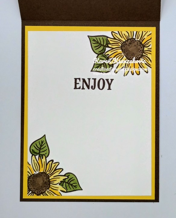 Stampin' Up! Radiant Sunflowers Hello Friend 5 creativestampingdesigns.com