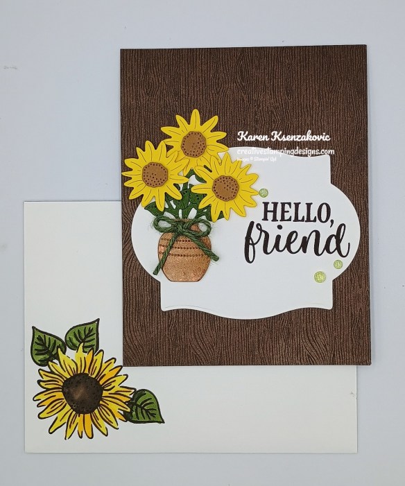 Stampin' Up! Radiant Sunflowers Hello Friend 6 creativestampingdesigns.com