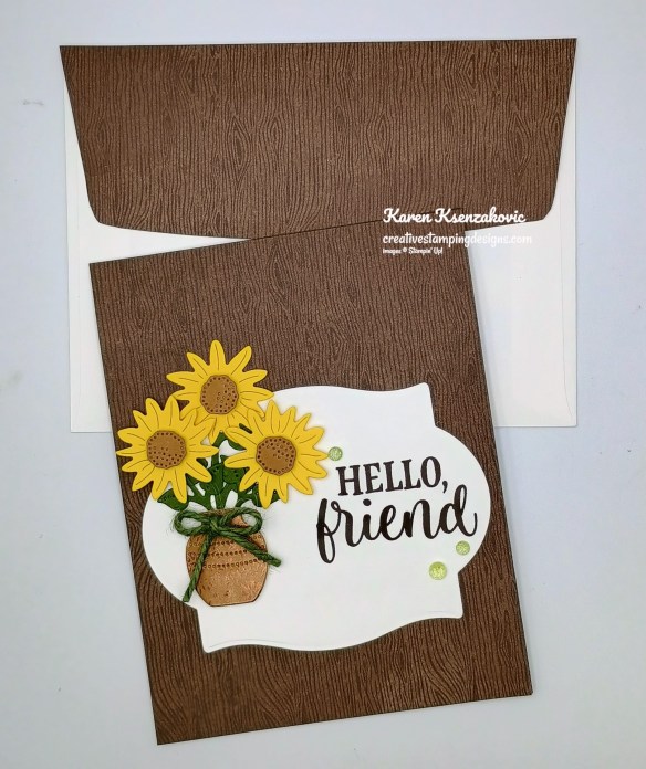 Stampin' Up! Radiant Sunflowers Hello Friend 7 creativestampingdesigns.com