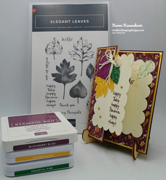 Stampin' Up! Elegant Leaves Fun Fold 1 creativestampingdesigns.com