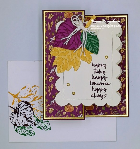 Stampin' Up! Elegant Leaves Fun Fold 6 creativestampingdesigns.com