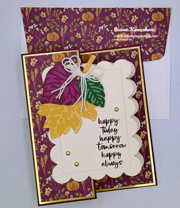 Stampin' Up! Elegant Leaves Fun Fold 7 creativestampingdesigns.com
