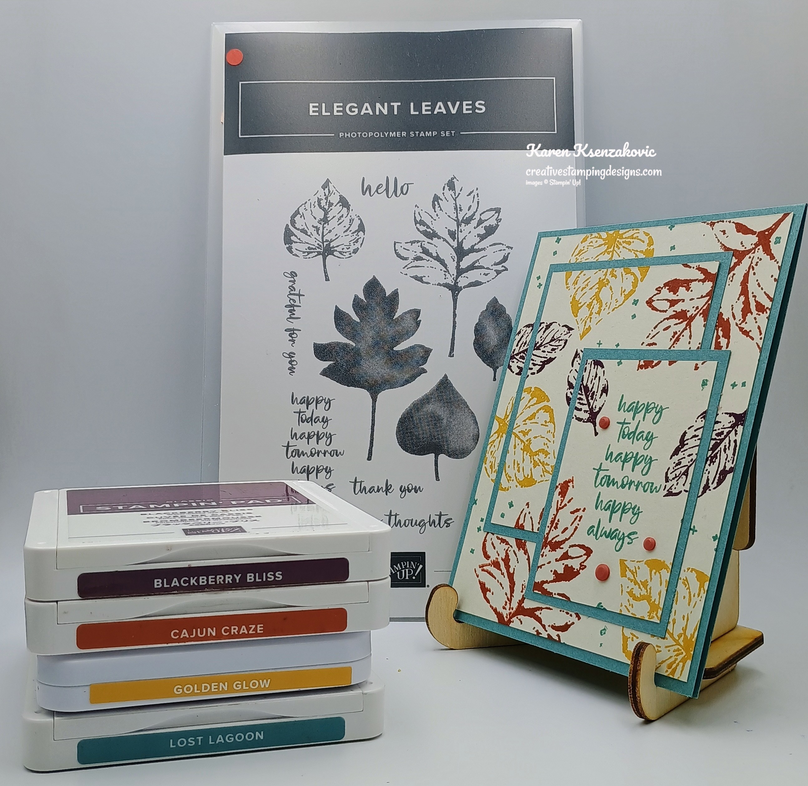 Stampin' Up! Elegant Leaves Triple Time | Creative Stamping Designs