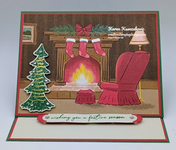 Stampin' Up! Holly Jolly Branches Fun Fold 2 cretivestampingdesigns.com