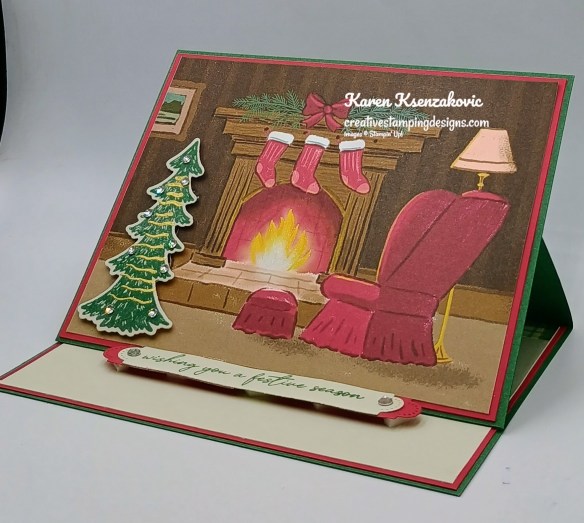 Stampin' Up! Holly Jolly Branches Fun Fold 4 cretivestampingdesigns.com